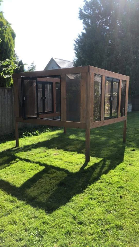 Wooden 8x8 hot tub gazebo with Large Windows - photo 2