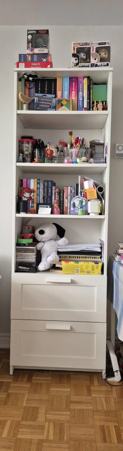 IKEA BRIMNES White Bookshelf with 2 Drawers - photo 5