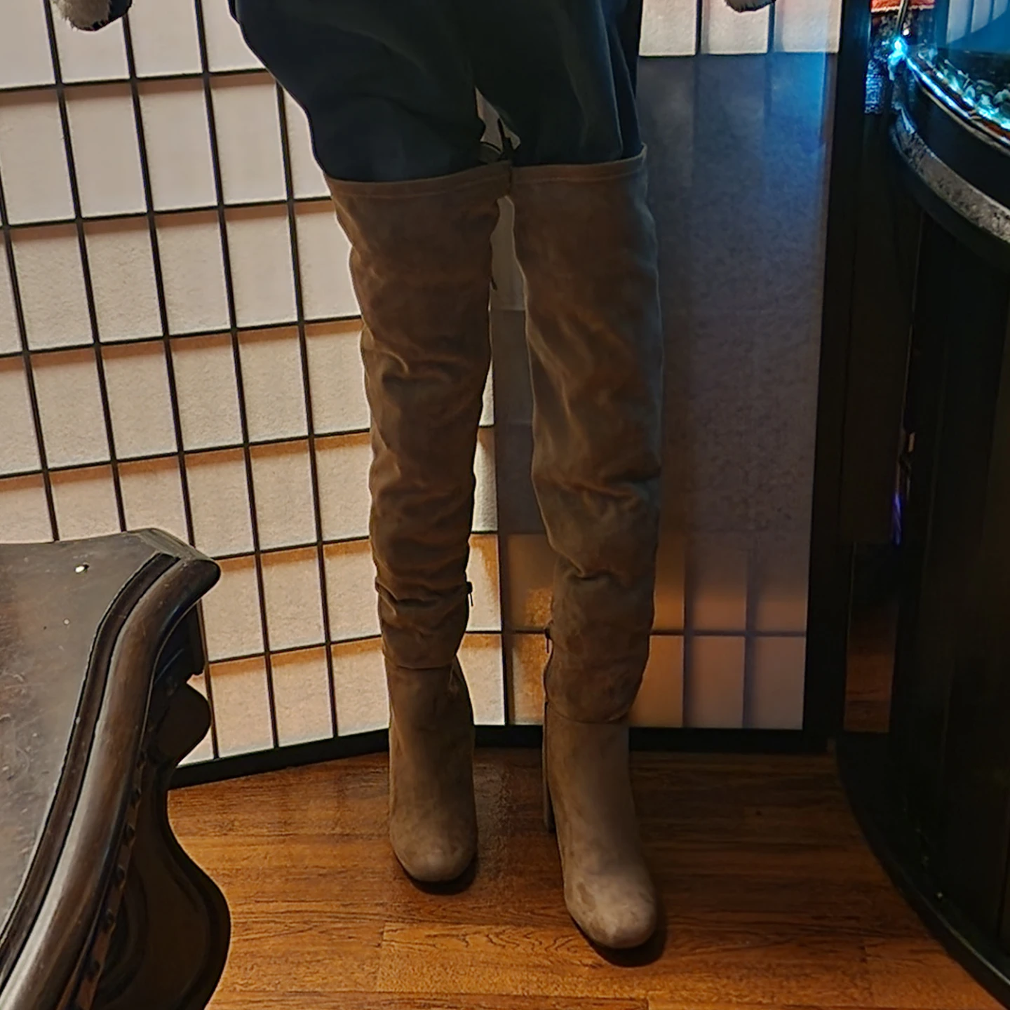 Taupe Suede Over-the-Knee Boots - photo 3