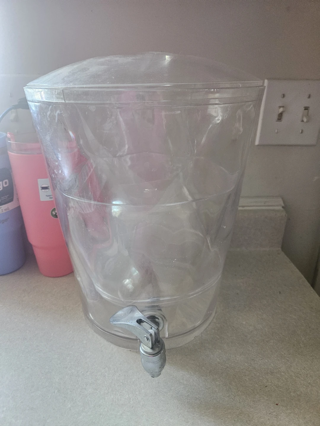 Clear Plastic Beverage Dispenser with Spigot