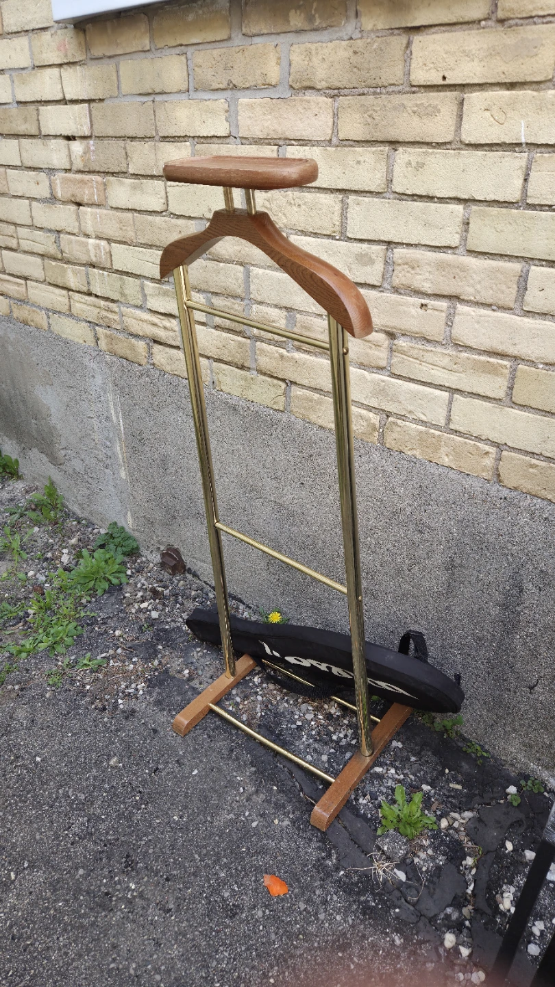 Wooden and Brass Valet Stand