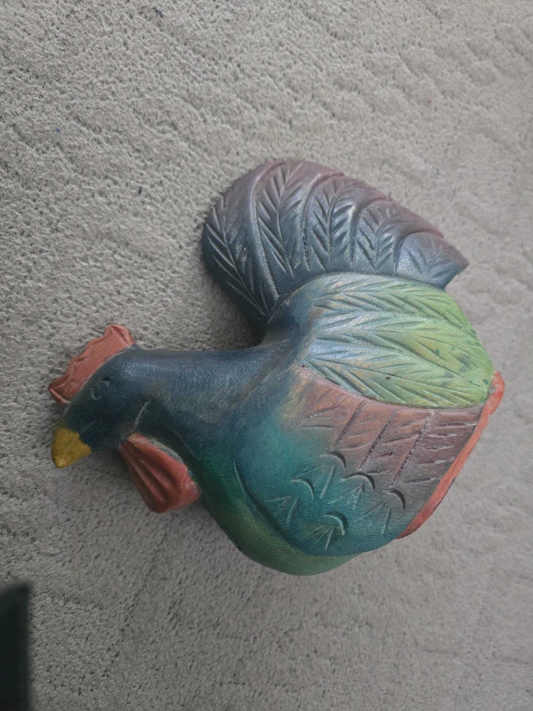 Hand-carved wooden rooster decoration Lucky - photo 5