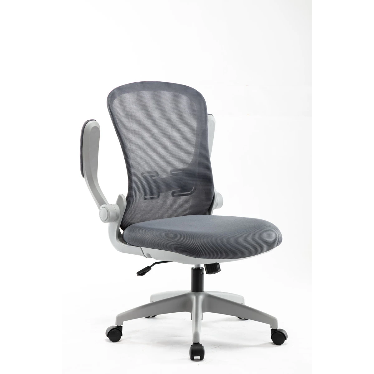 Grey Mesh Office Chair with Flip-Up Arms - photo 4