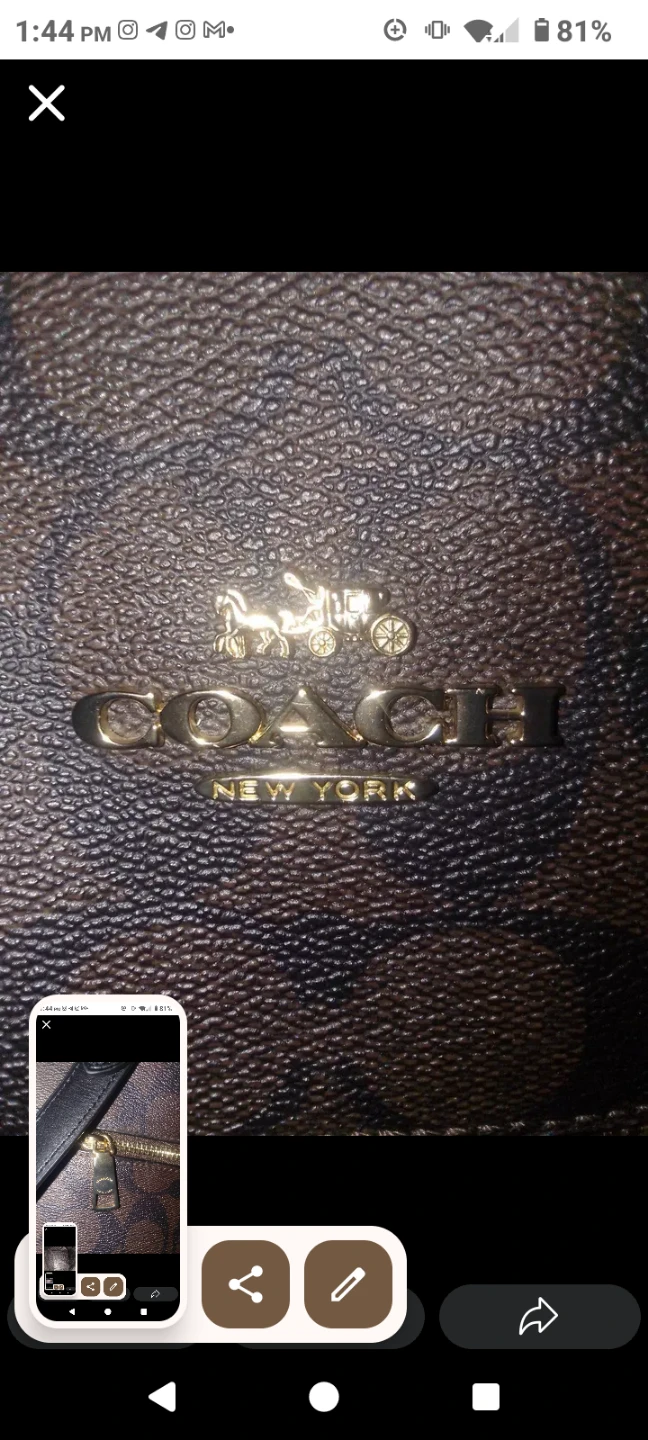 Coach Signature Pattern Shoulder Bag - photo 2