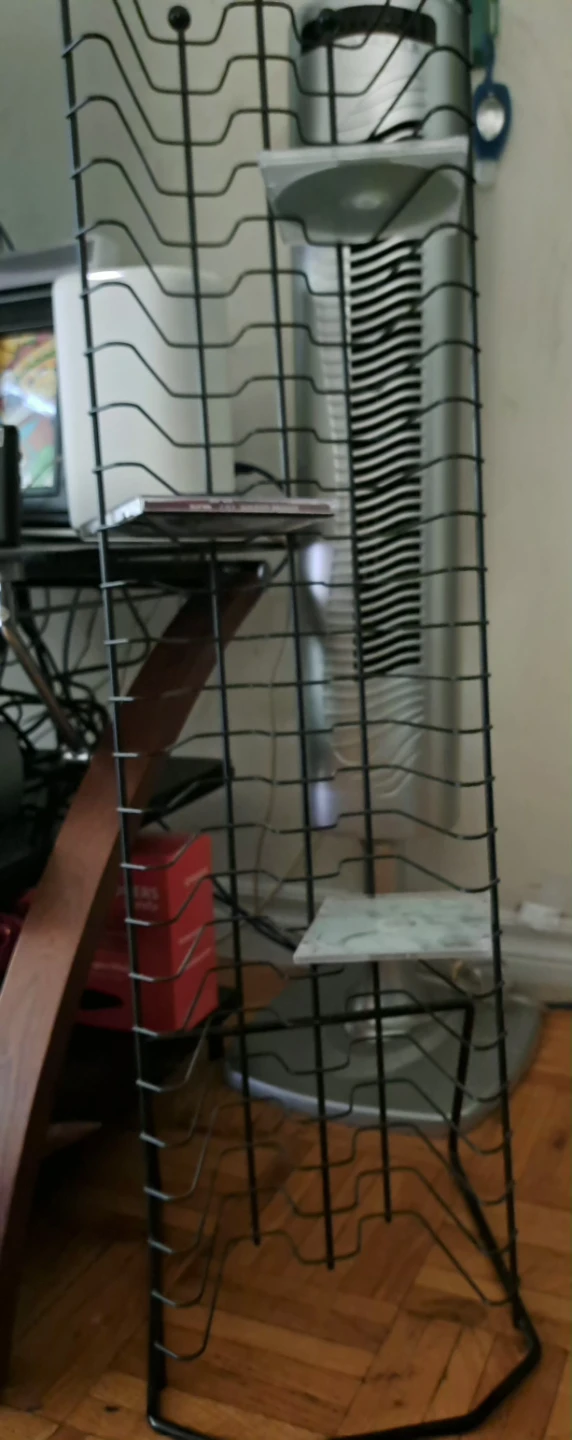 Black Metal CD/DVD Storage Shelf