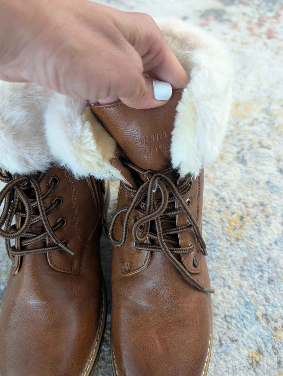 Brown Faux Fur Lined Winter Boots - Women's Size 8 - photo 3