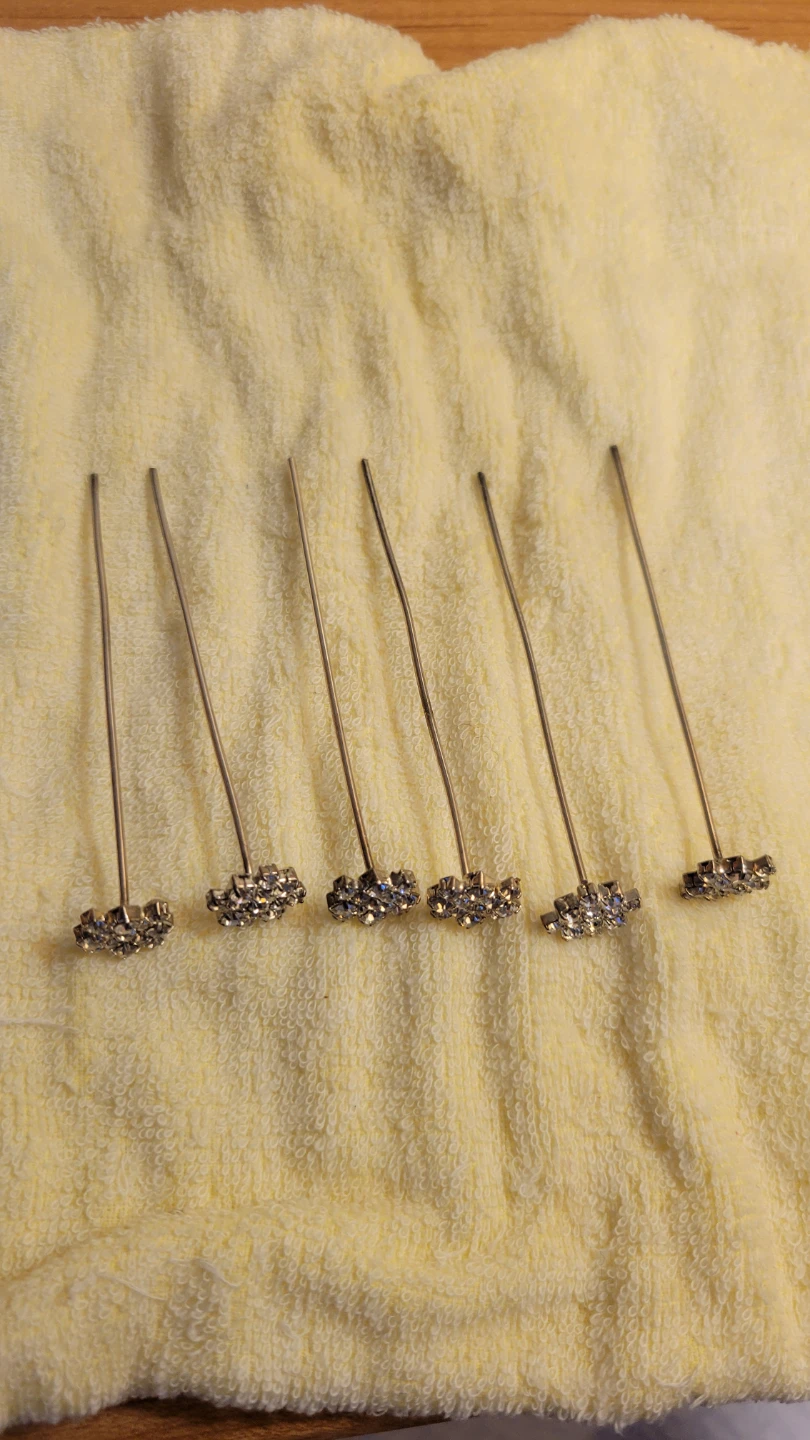 6pcs Rhinestone Snowflake Hair Pins - photo 3