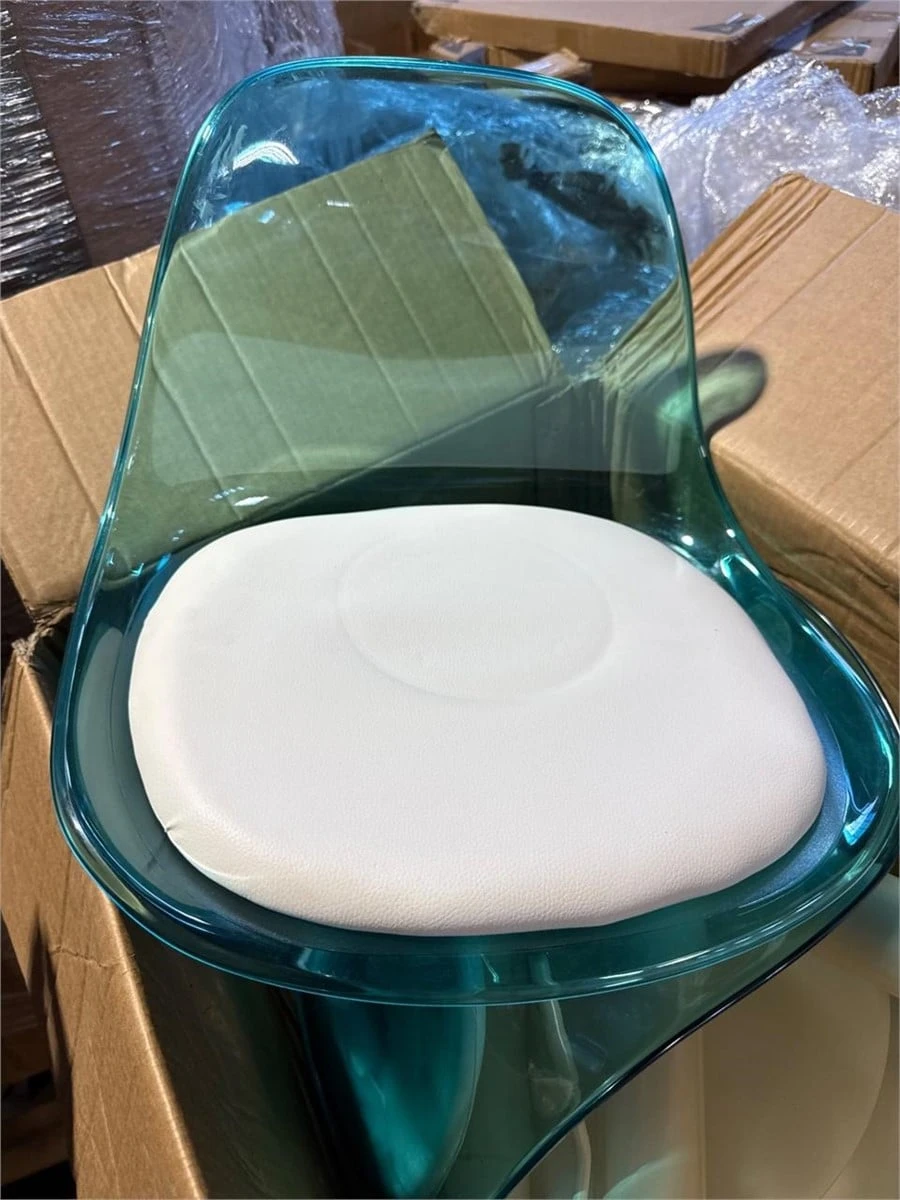 Adjustable Bar Stool - Translucent Blue - photo 4