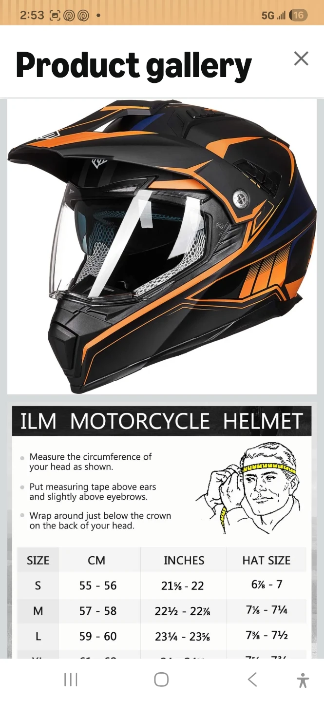 ILM Motorcycle Helmet