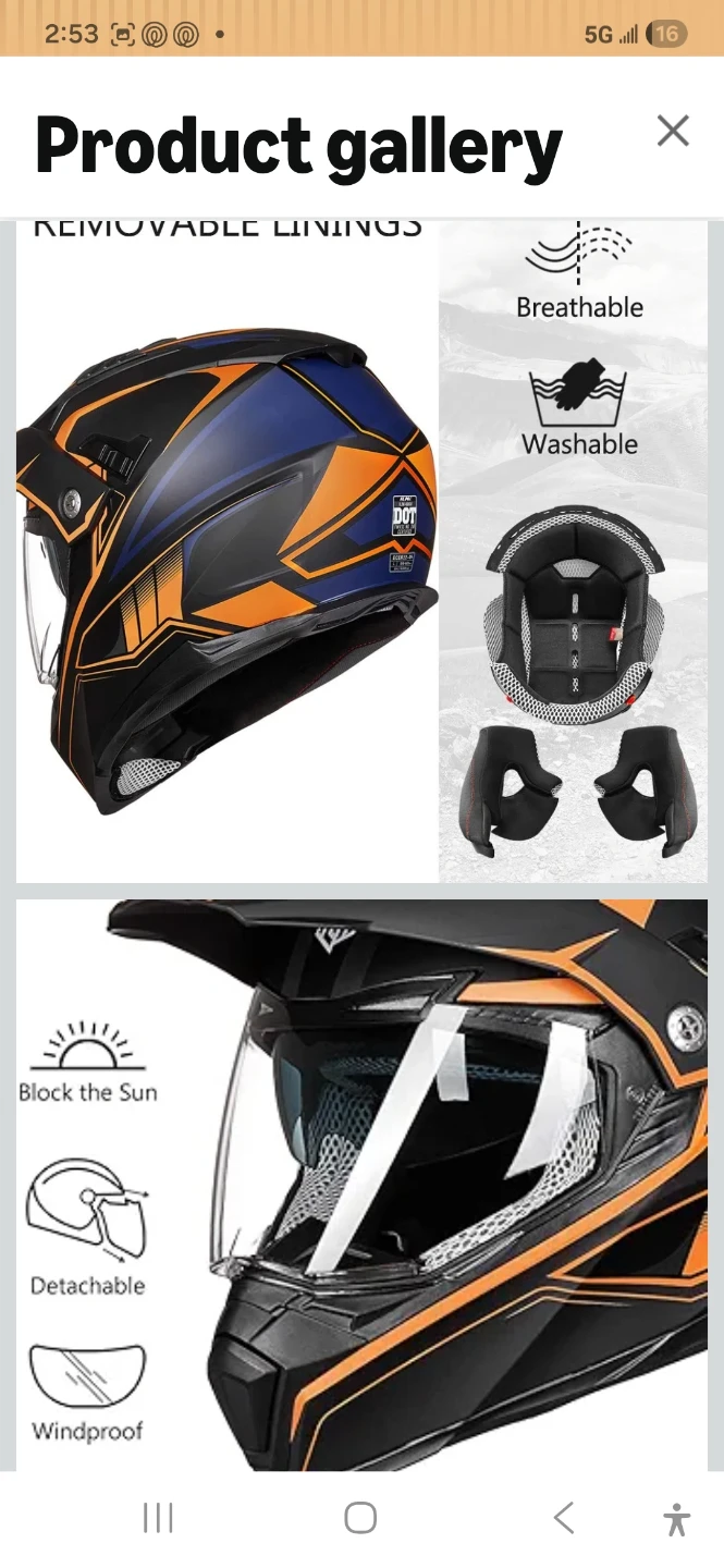 ILM Motorcycle Helmet - photo 3
