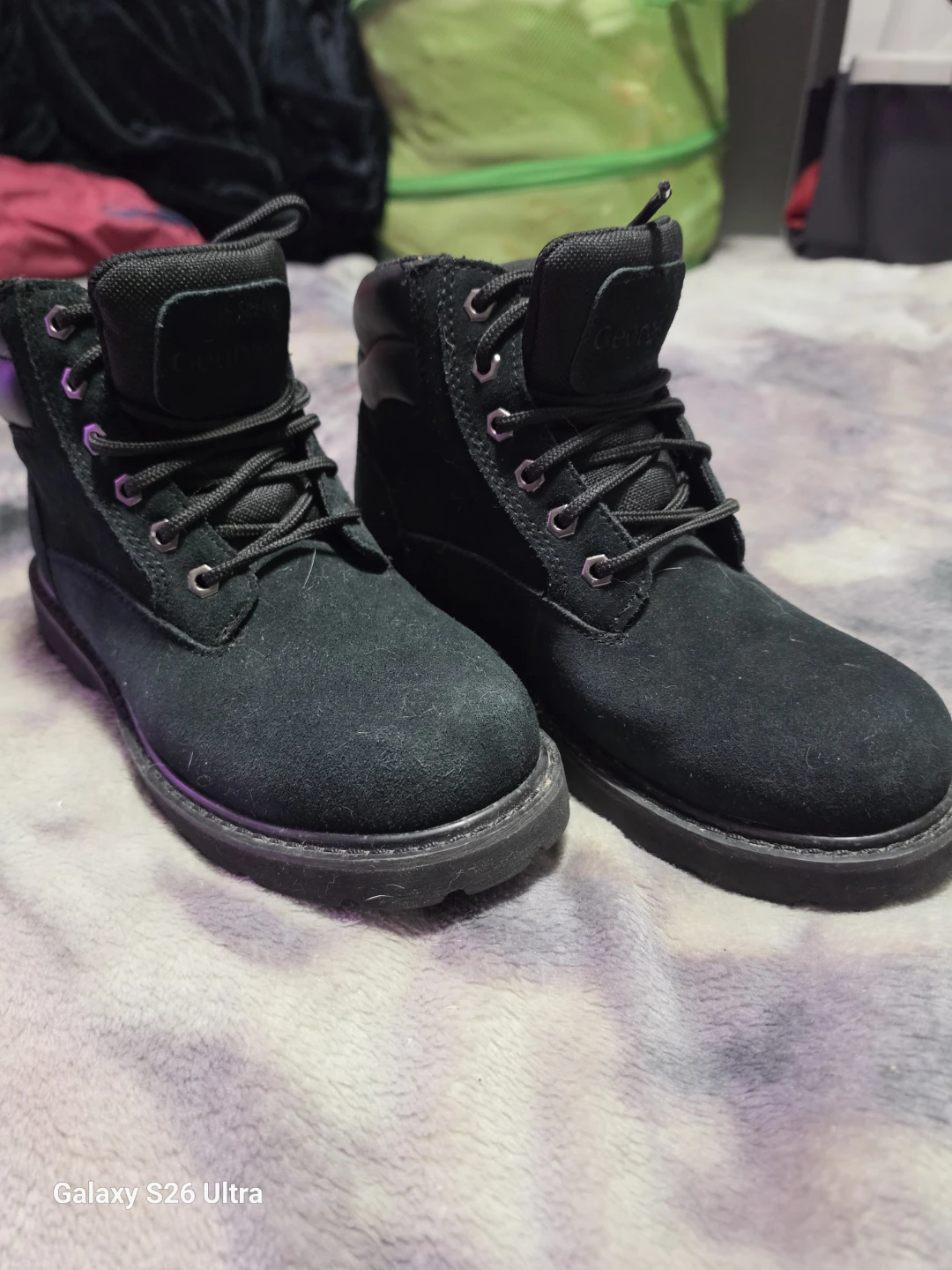 Black Timberland Style Boots Size 12