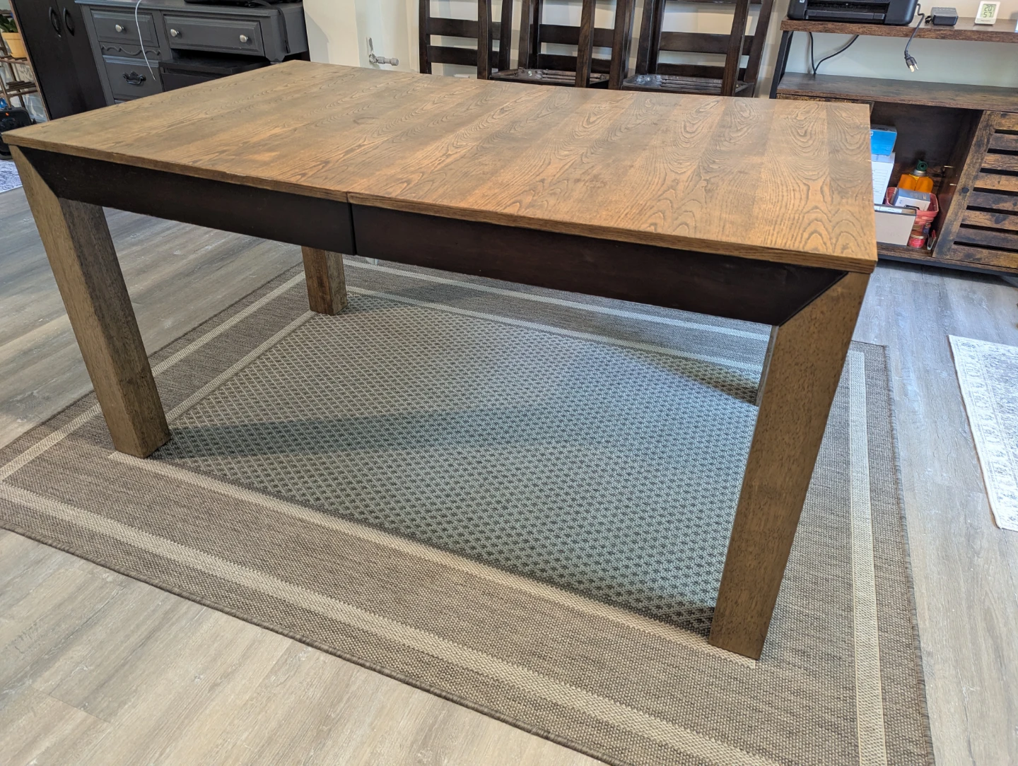Wood Extendable Dining Table + 6 Chairs - photo 3