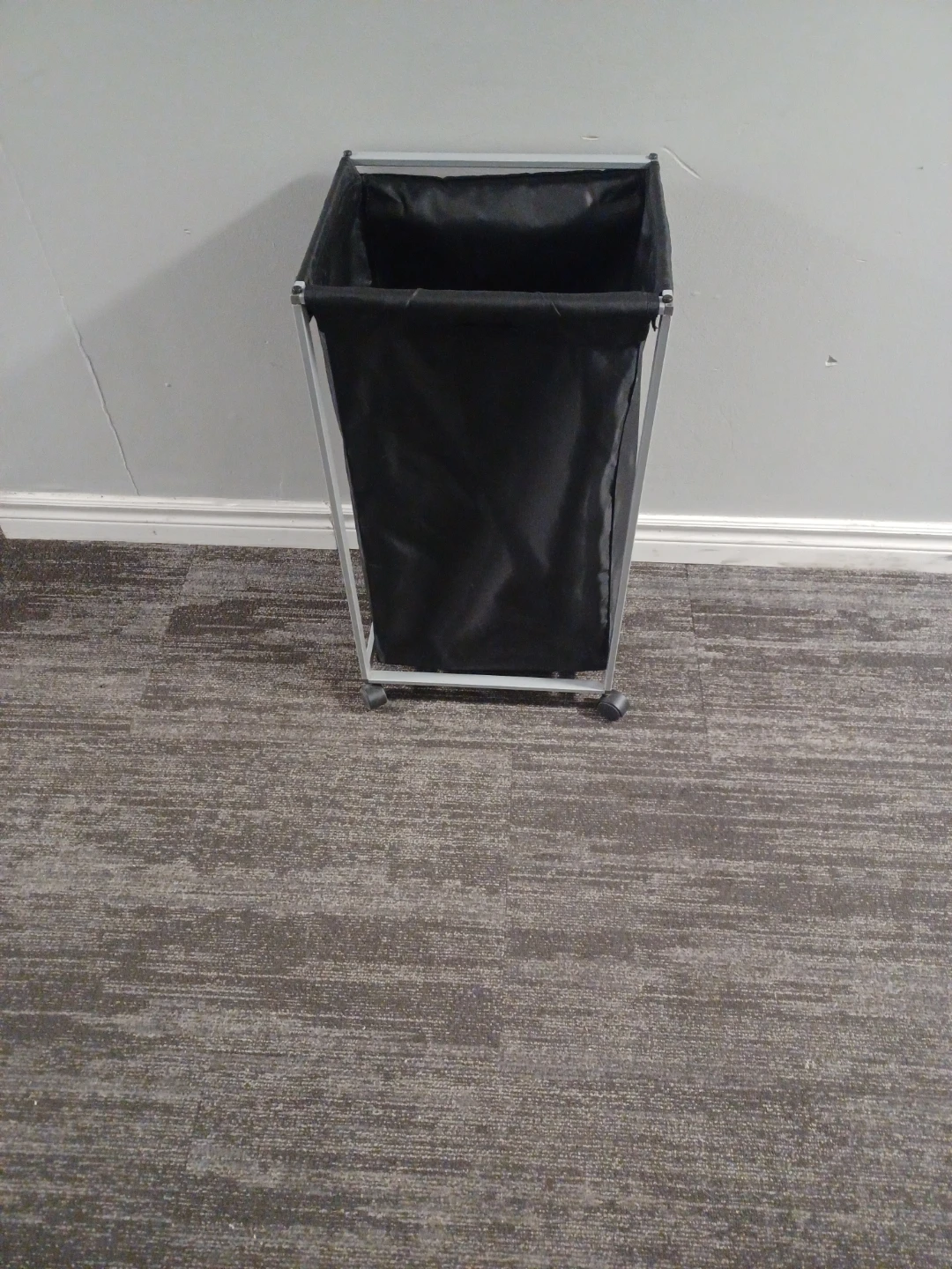 Black Laundry Hamper with Wheels - photo 2