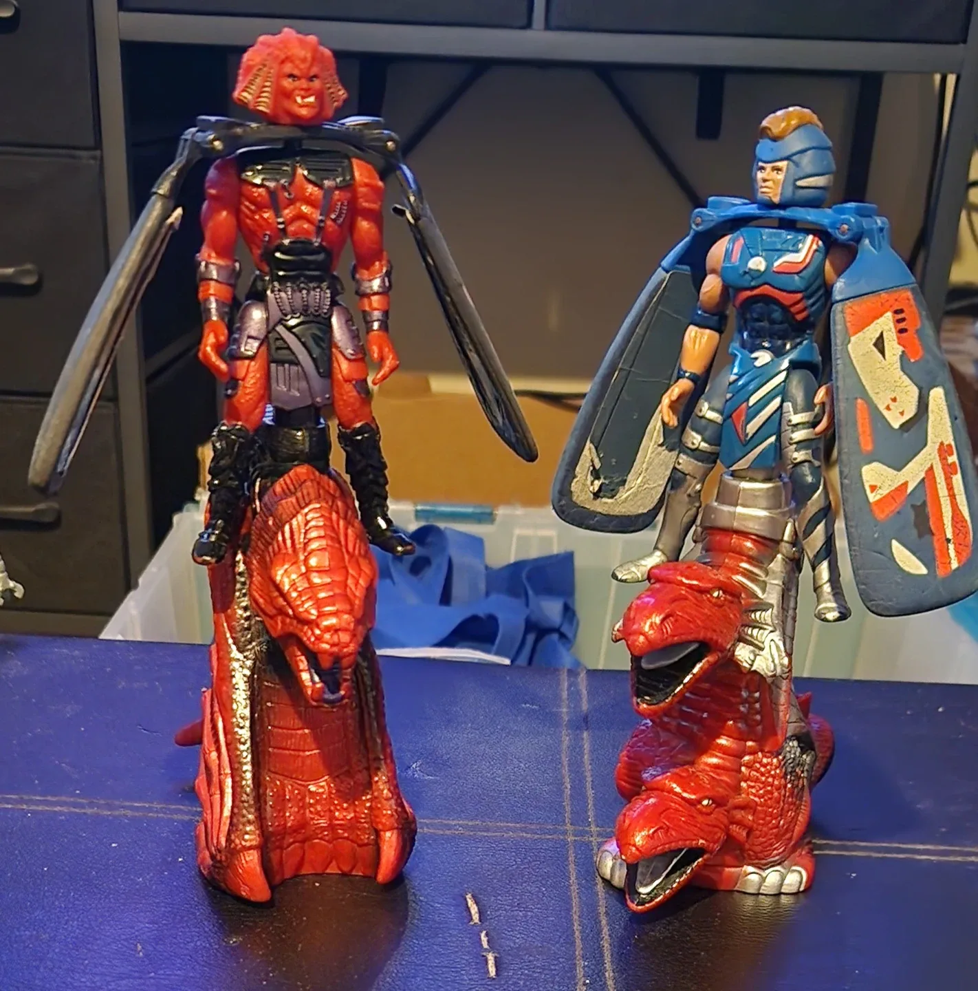 Vintage 1995 Galoob Dragon Flyz Figures + Launcher  Lot