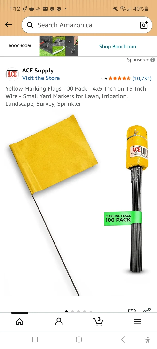 ACE Supply Yellow Marking Flags - 100 Pack