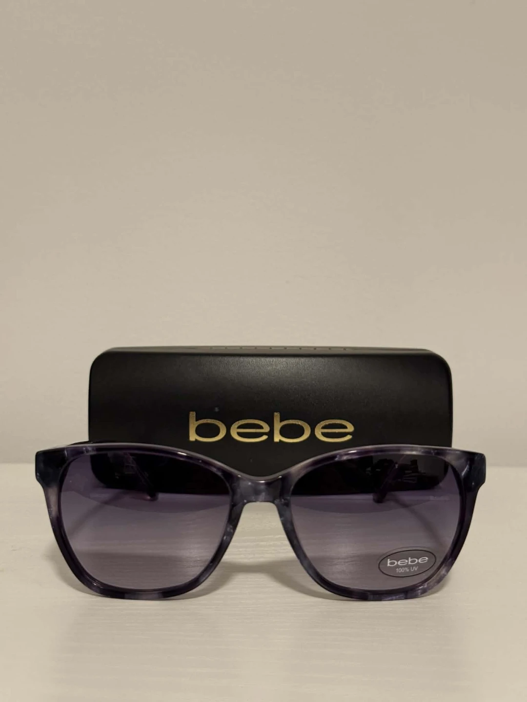 Bebe "Plum" Tortoise Gradient Sunglasses with Case – BB7191