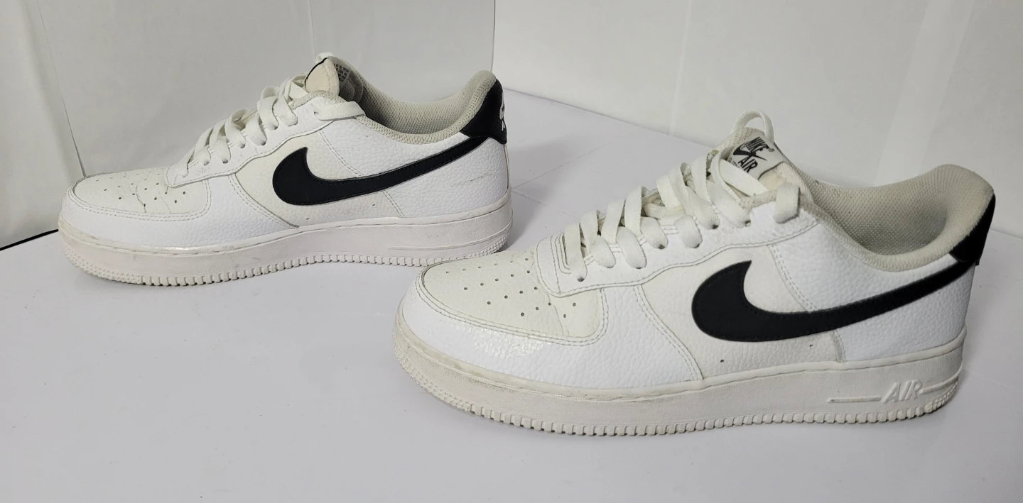 Nike Air Force 1 White Black Sneakers, size 9,5 (78) - photo 5