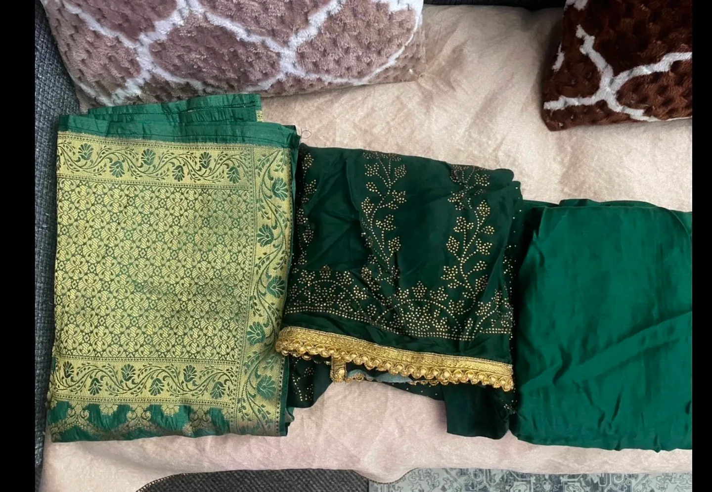 Black and Green Embroidered Shalwar Kameez Set - photo 2