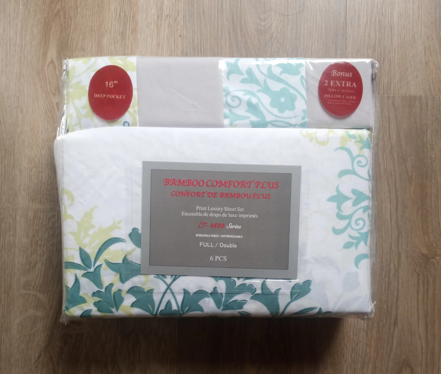 *NEW* BAMBOO COMFORT PLUS Full/Double 6 Piece Sheet Set