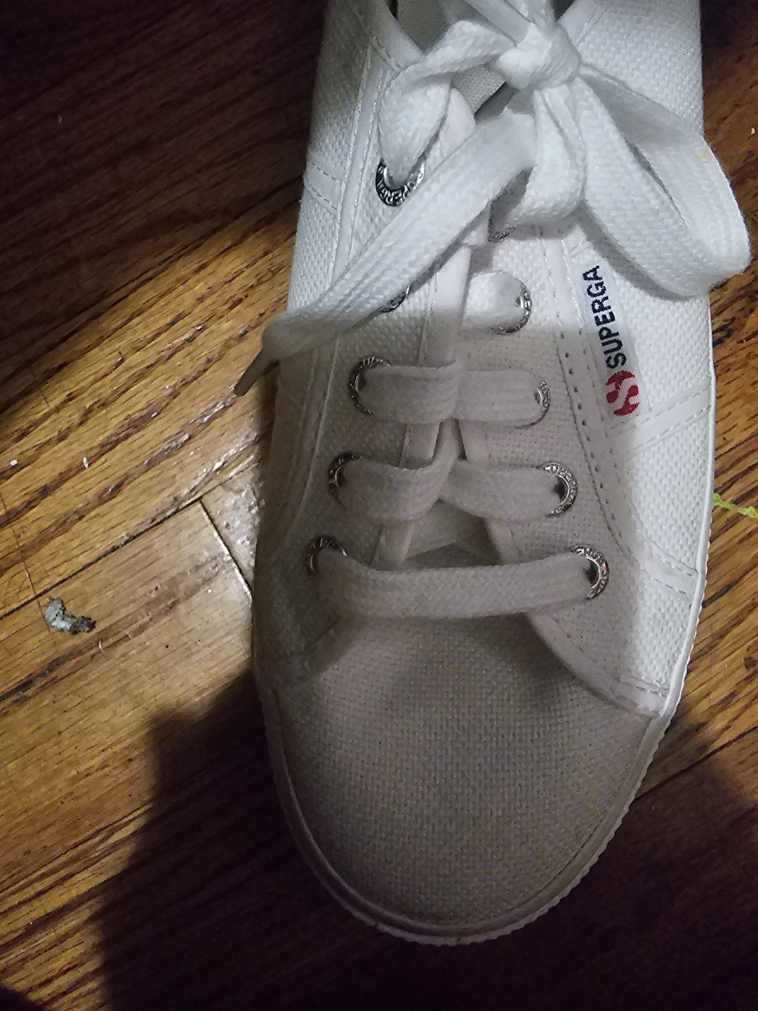 Superga White Canvas Mule Sneakers Size 38