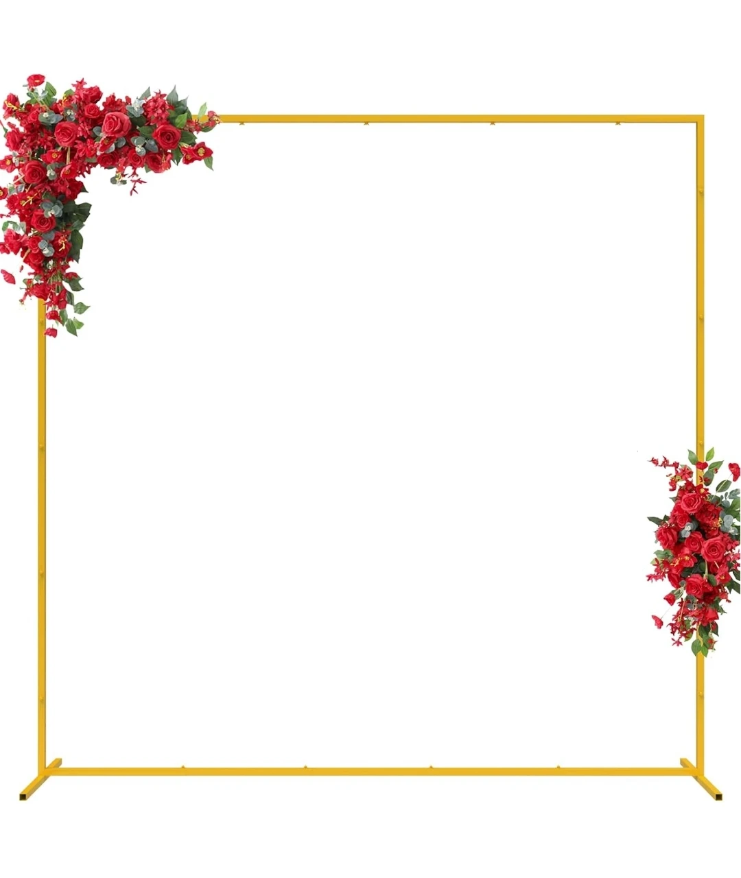 For Rent - Gold Metal Arch Square Backdrop Stand 6.6FT × 6.6FT