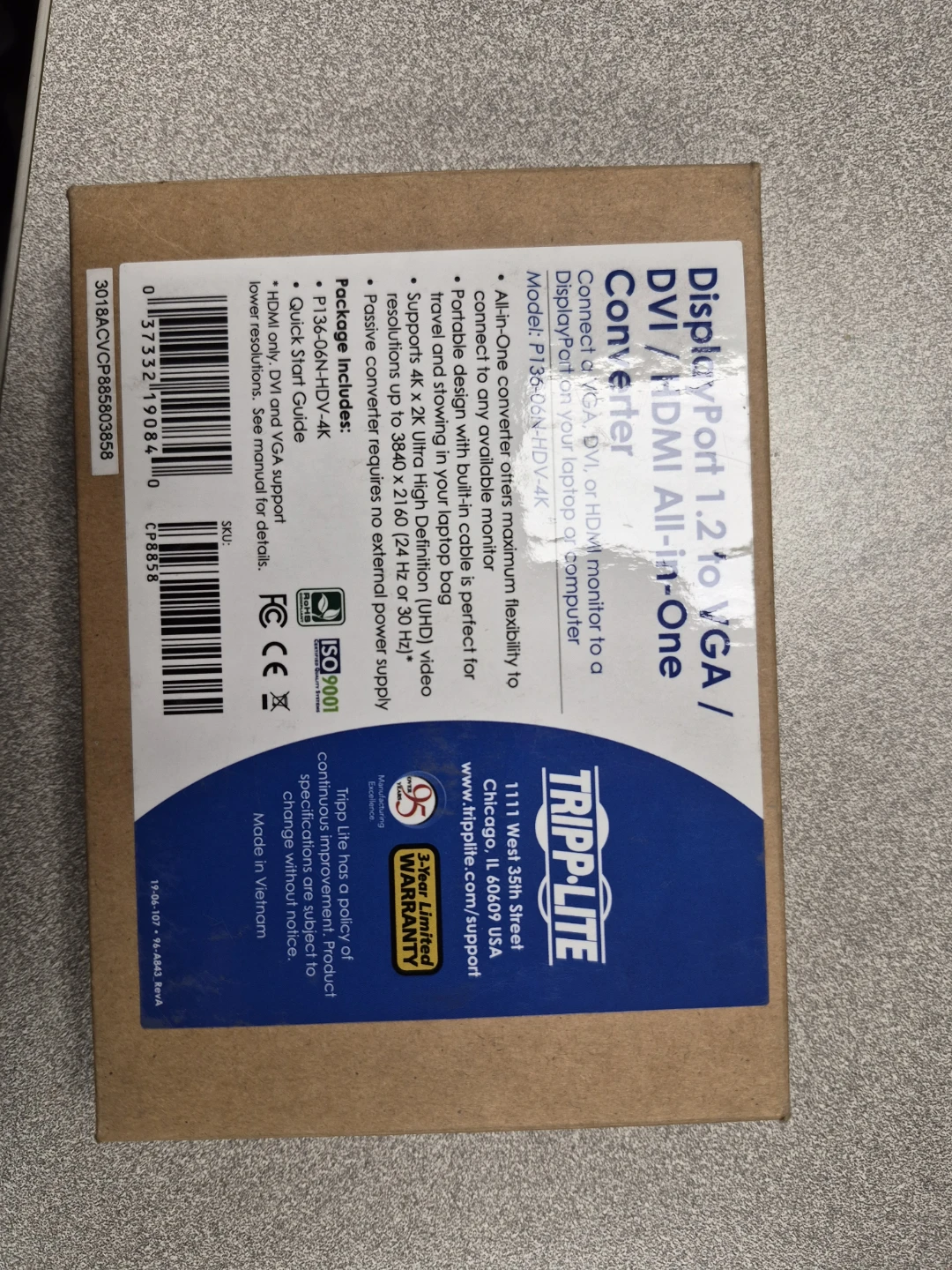 Tripp Lite DisplayPort 1.2 to HDMI/VGA/DVI Converter