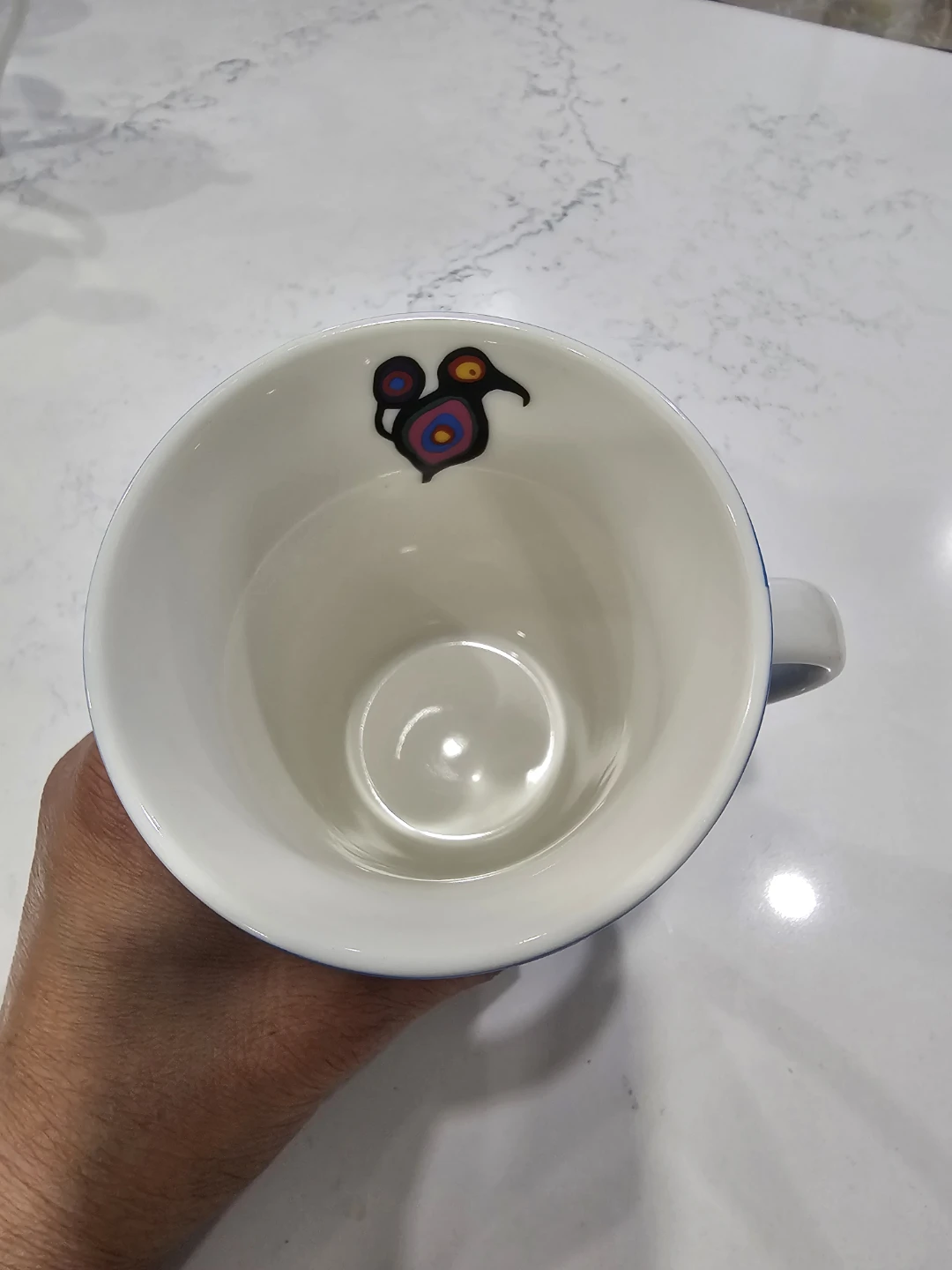 Porcelain Designed in Canada Mug - Blue Floral Bird Design - photo 3