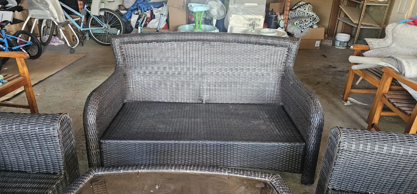 Wicker Patio Furniture Set - Table & Chairs#balcony Chair - photo 4