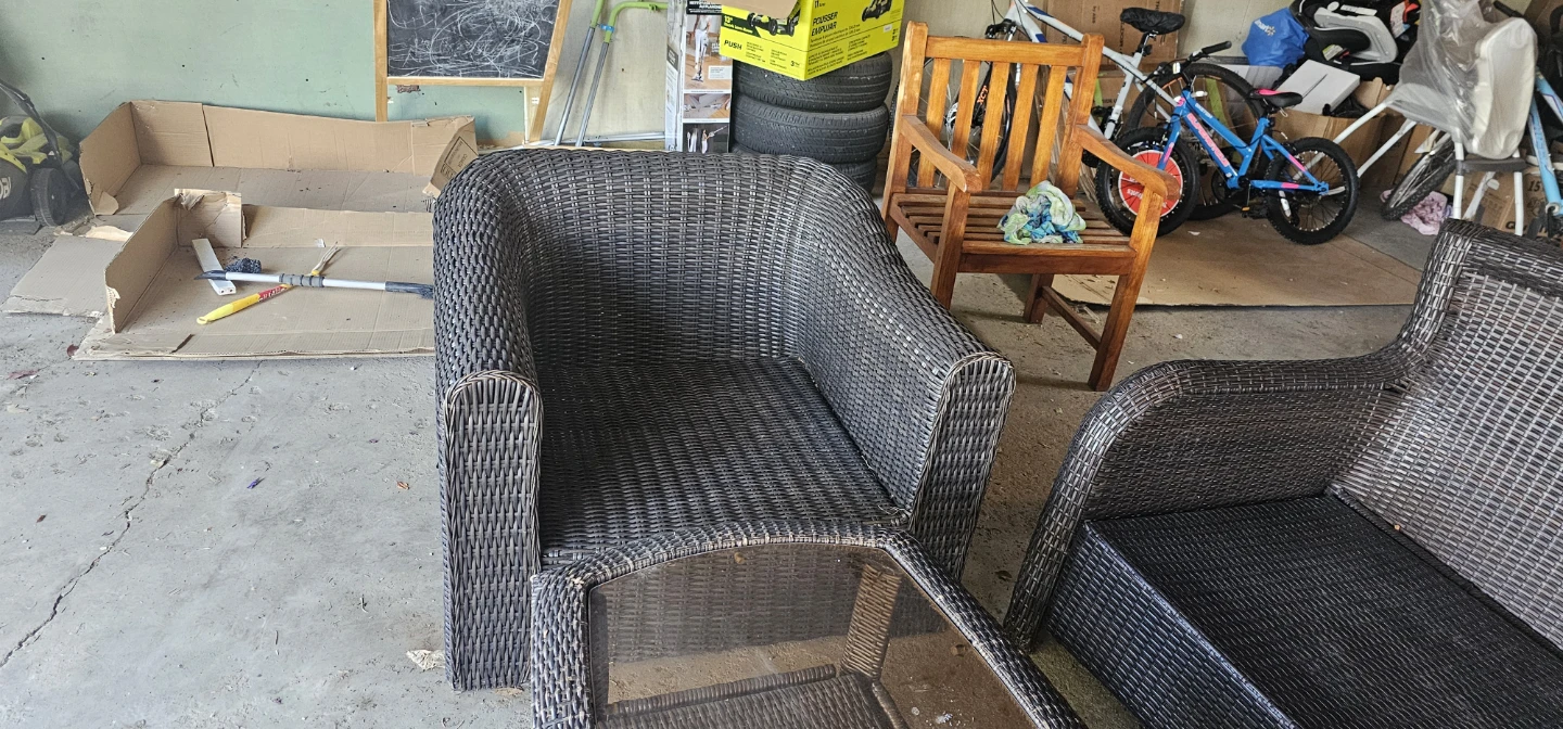 Wicker Patio Furniture Set - Table & Chairs#balcony Chair - photo 5