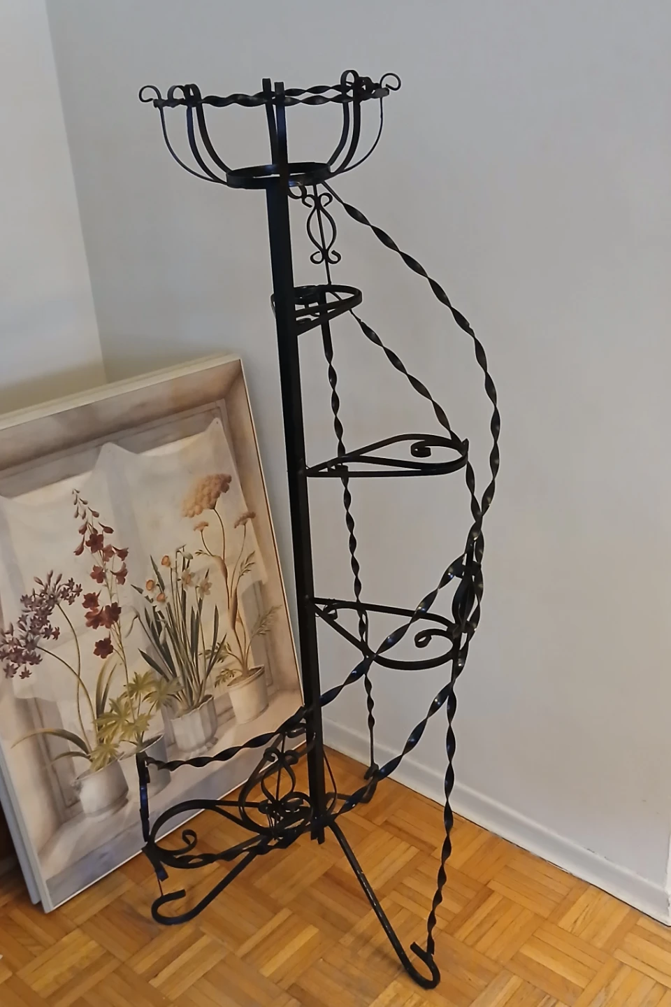 Vintage wrought iron Tiered Plant Stand - photo 3