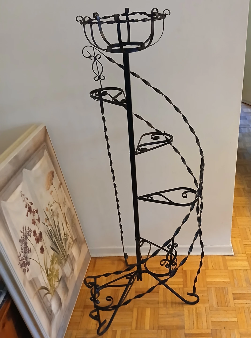 Vintage wrought iron Tiered Plant Stand - photo 4