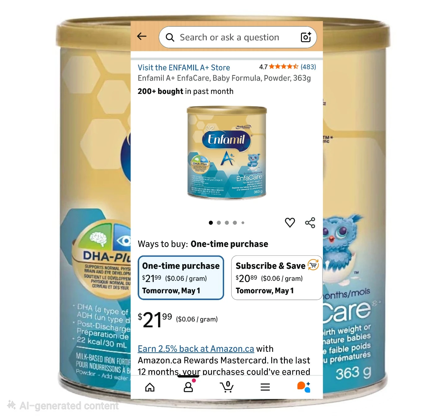 Enfamil A+ EnfaCare Baby Formula 363g