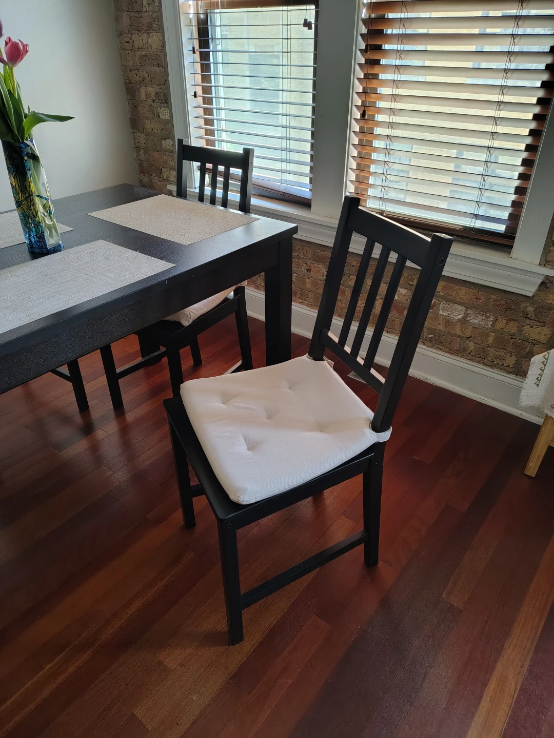 Extendable Dining Table and Chairs Set - Dark Brown - photo 5