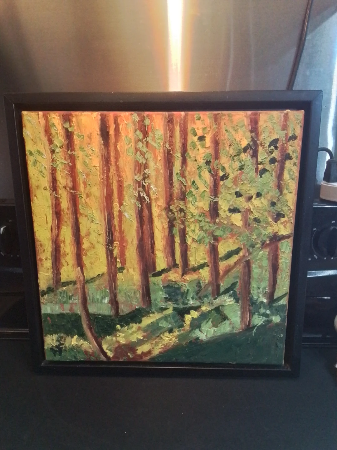 "Yellow Trees" by Nora Fischer (18" x 18") - photo 3