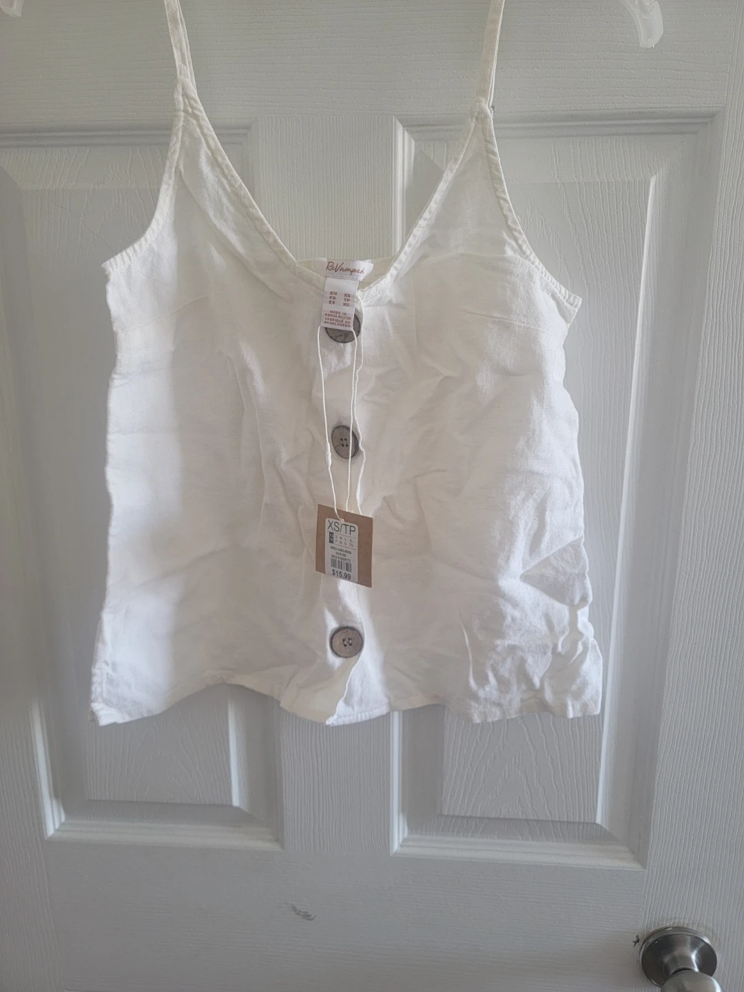 White ReVamped Cami Top XS