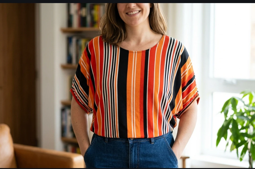Striped Dolman Sleeve Top