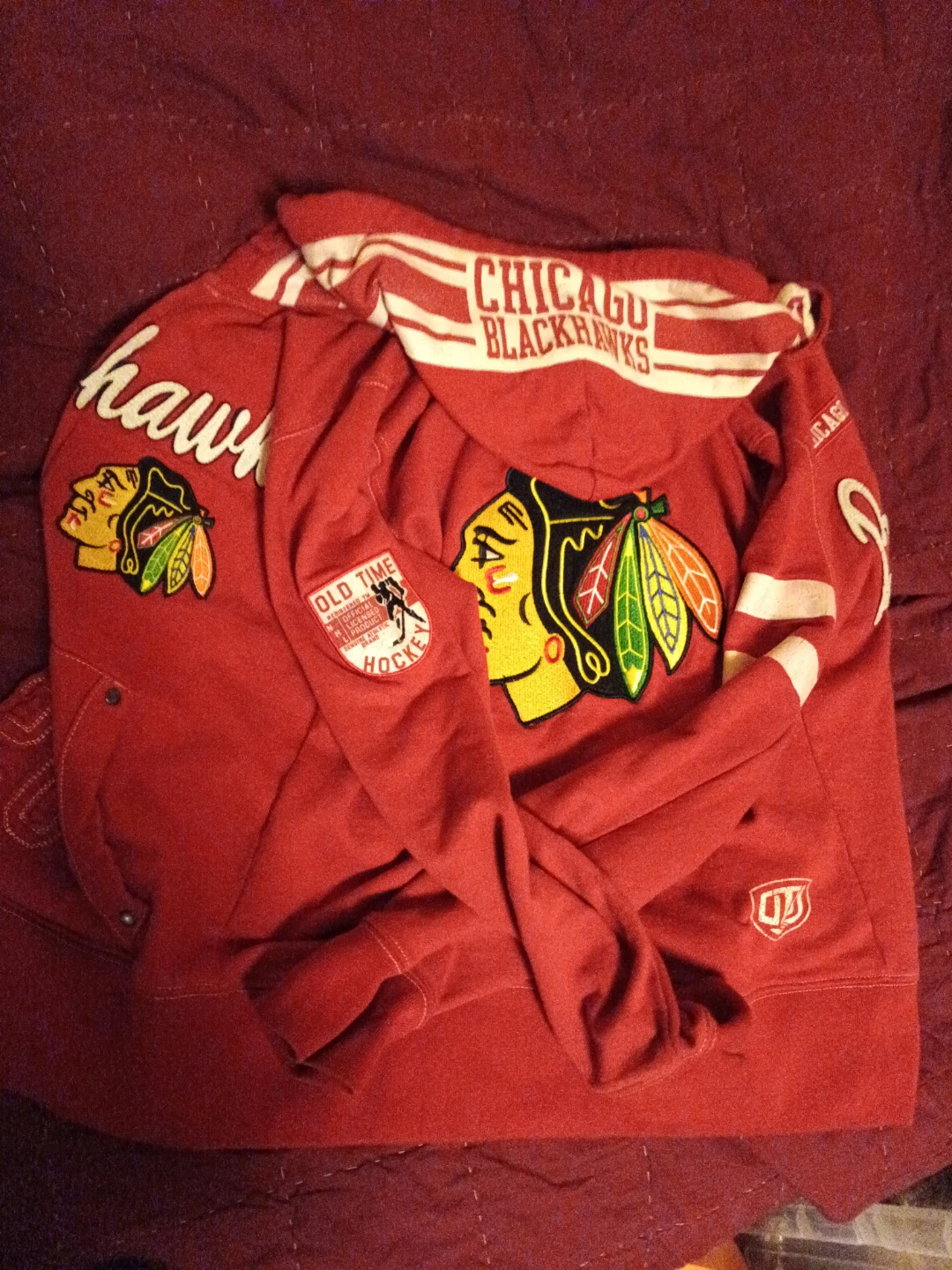 Chicago Blackhawks "Old Time Hockey" Zip-Up Hoodie - photo 3