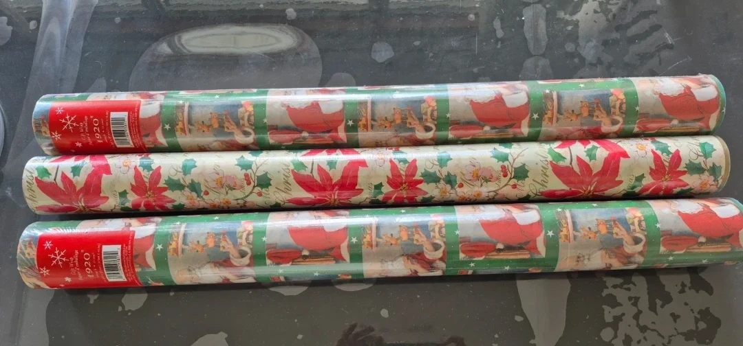 3 Rolls Christmas Gift Wrap