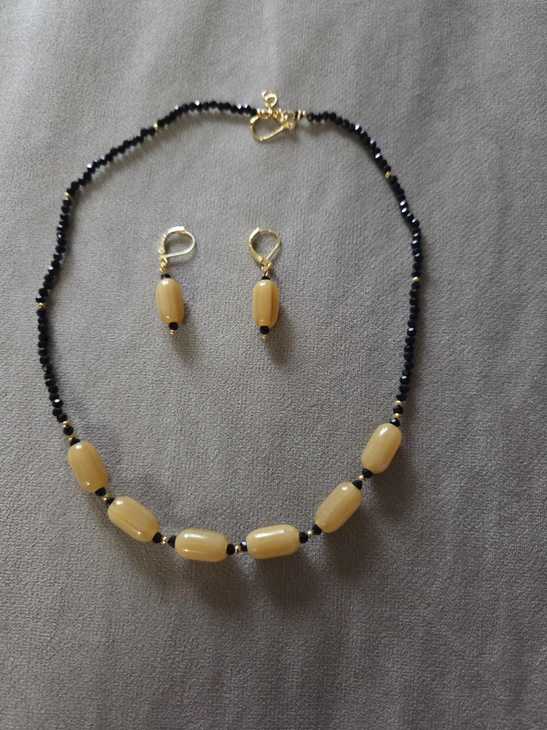 Beaded Necklace and Earring Set