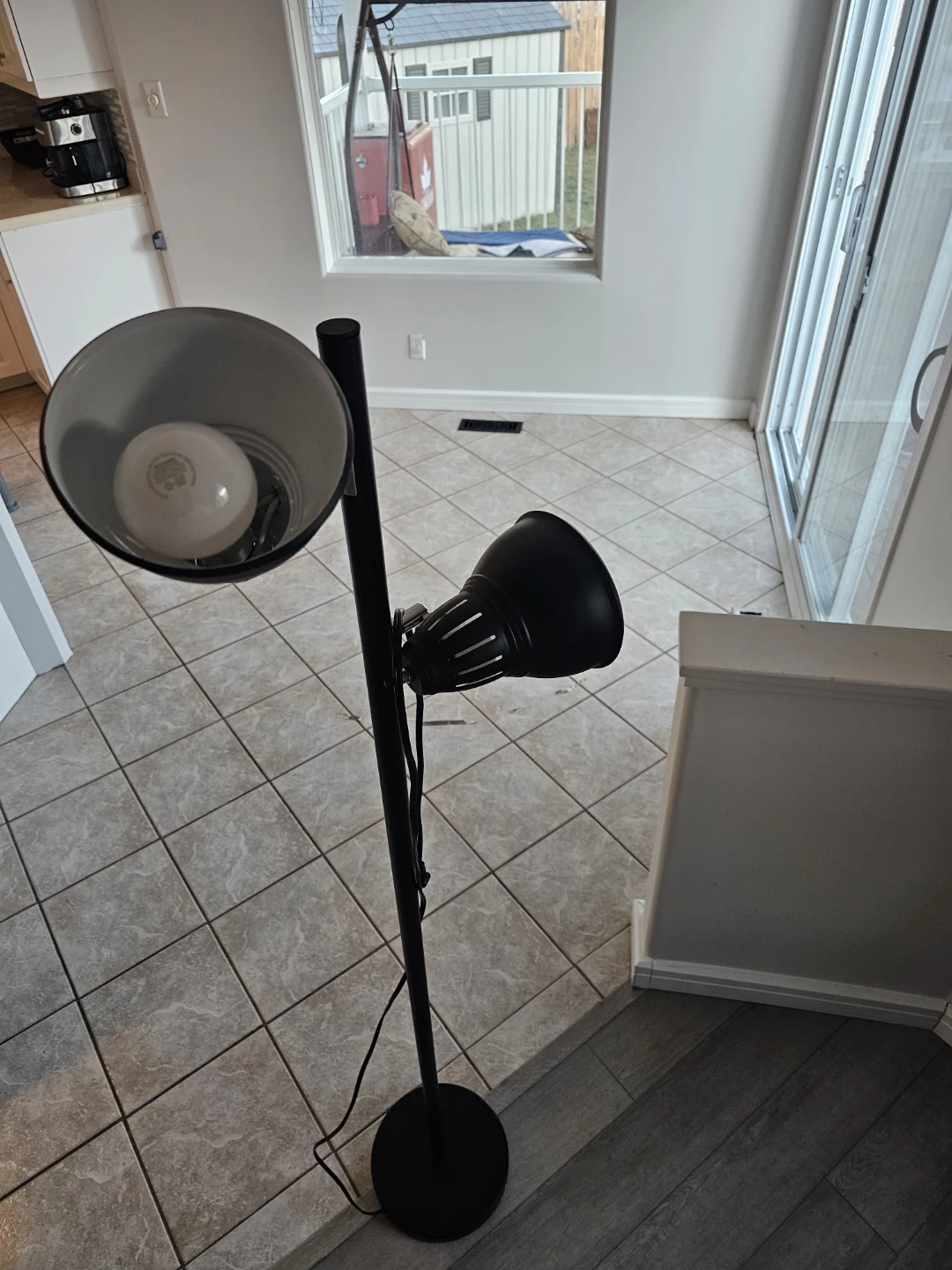 Black Dual Head Floor Lamp