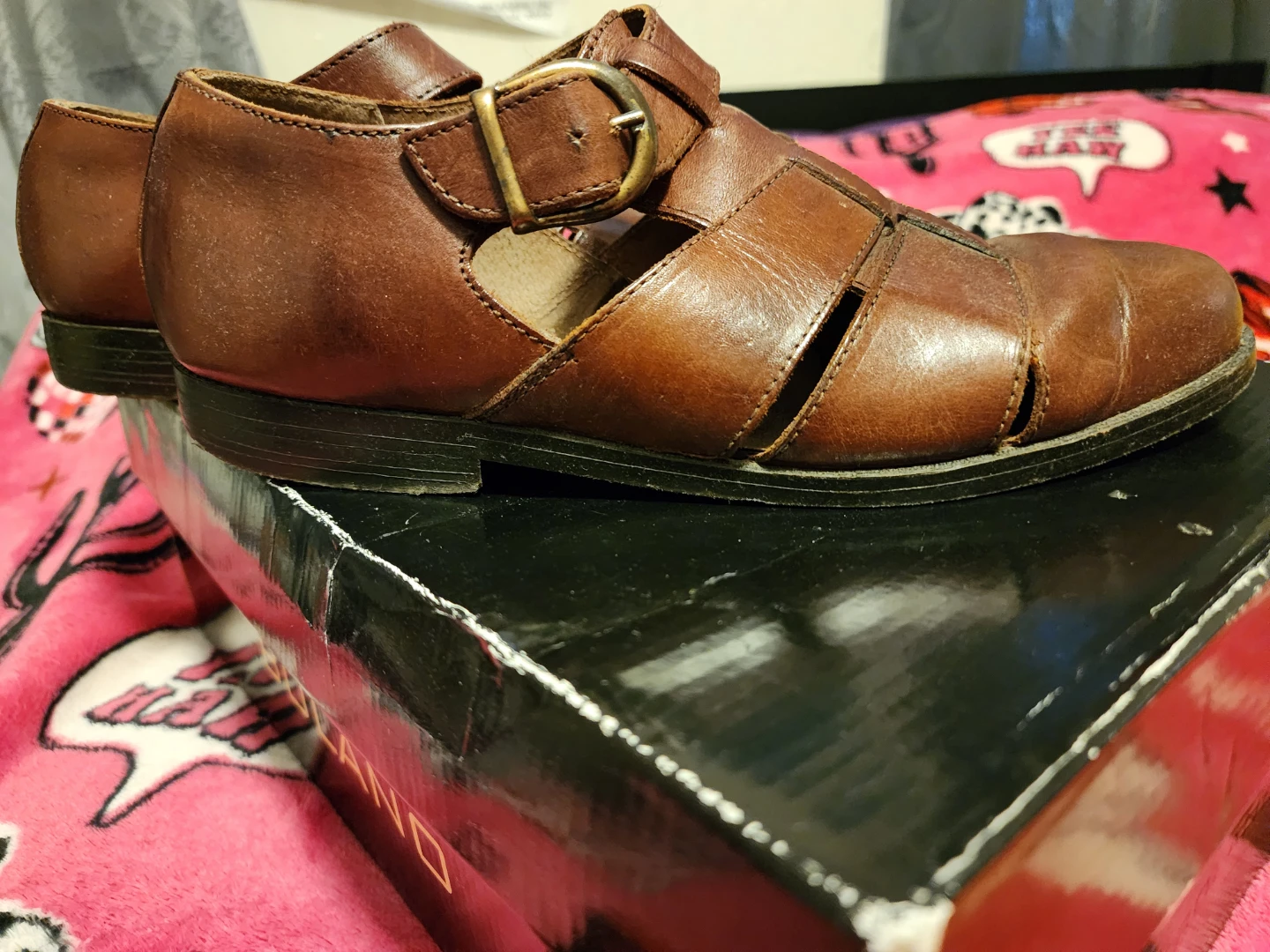 iorgio Brutini Men's Brown Leather Sandals - Size 8 - photo 4