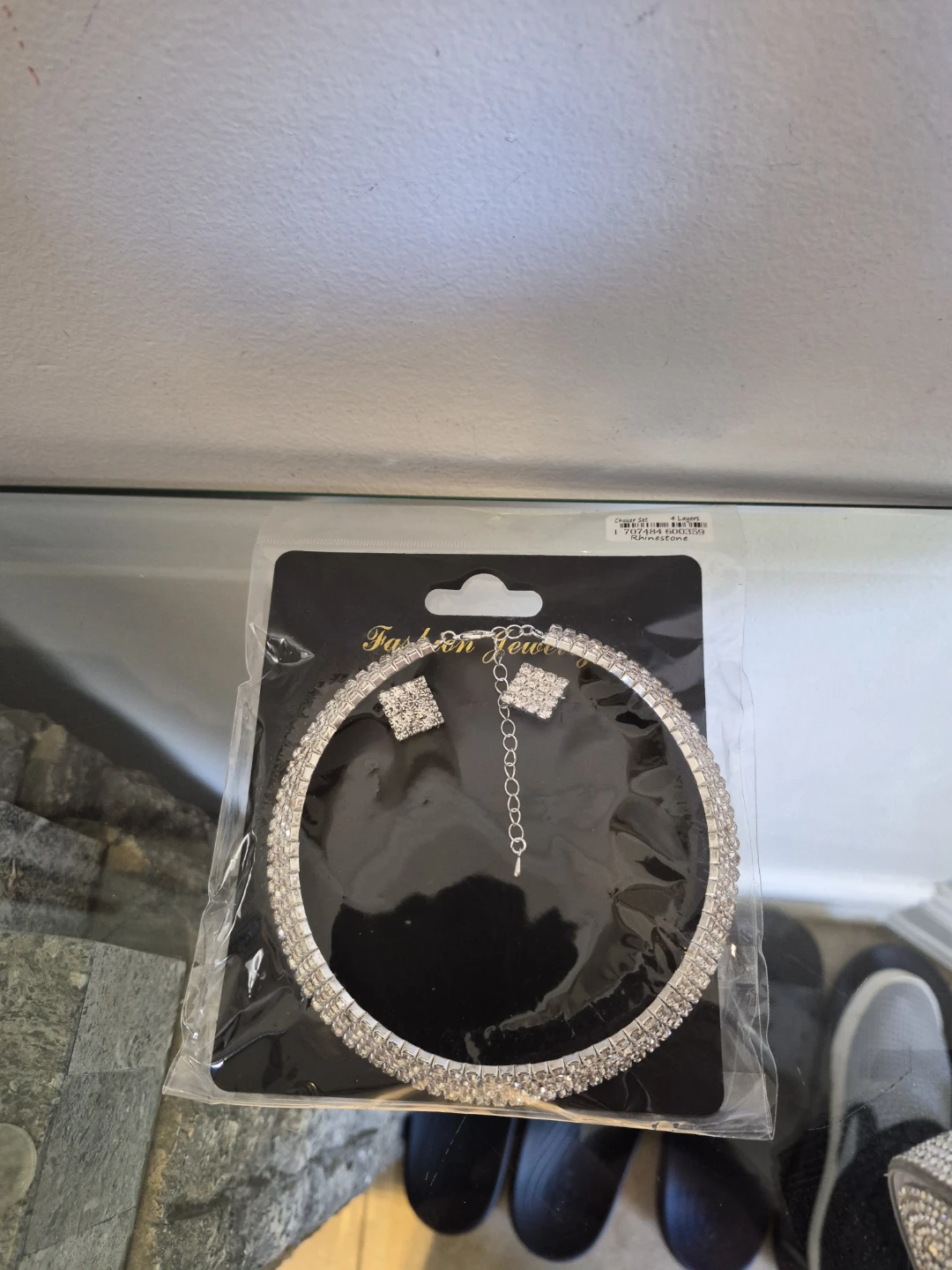Rhinestone Necklace and Earring Set with Matching Handbag - photo 4