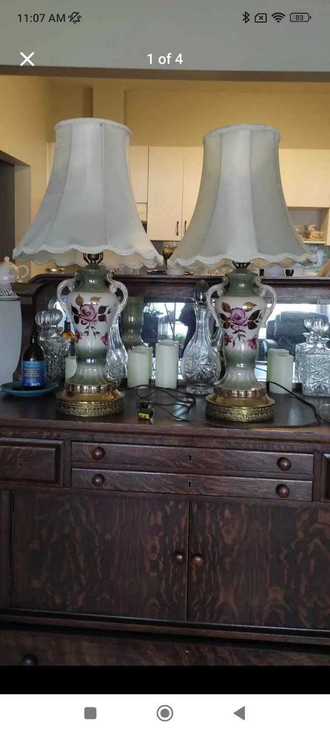 Pair of Vintage Ceramic Table Lamps