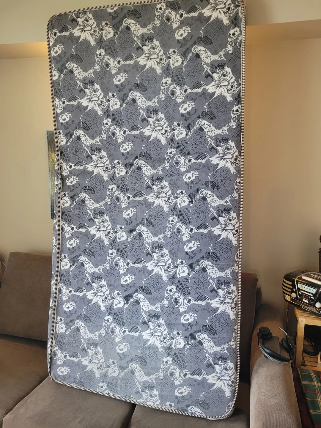 Grey Floral Mattress