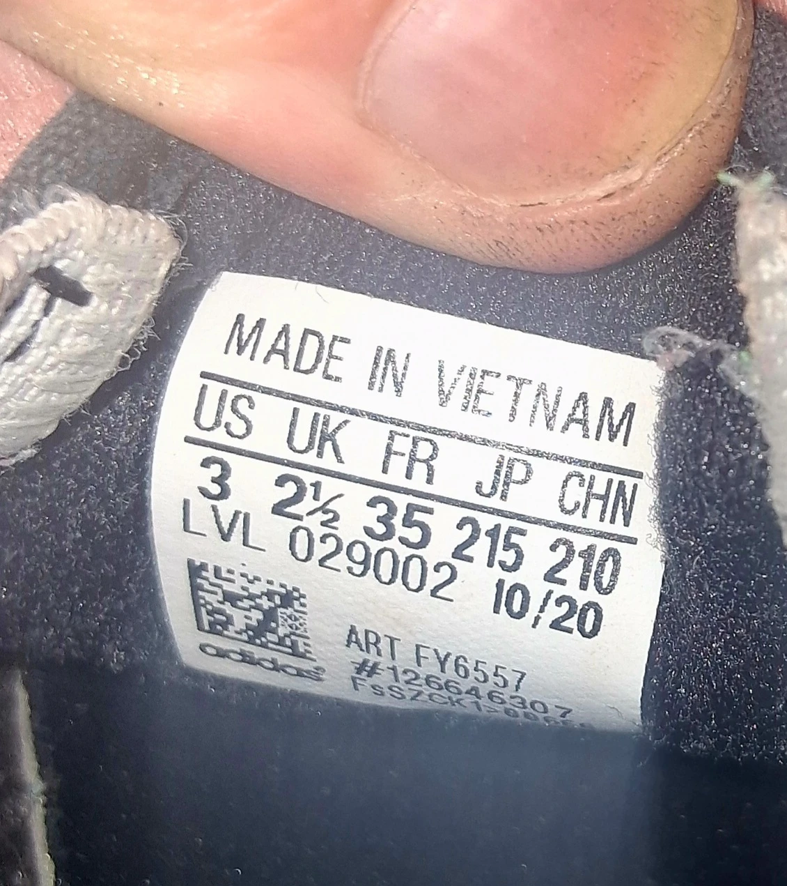 Ortholite Black White Adidas size 3 or 2. - photo 3