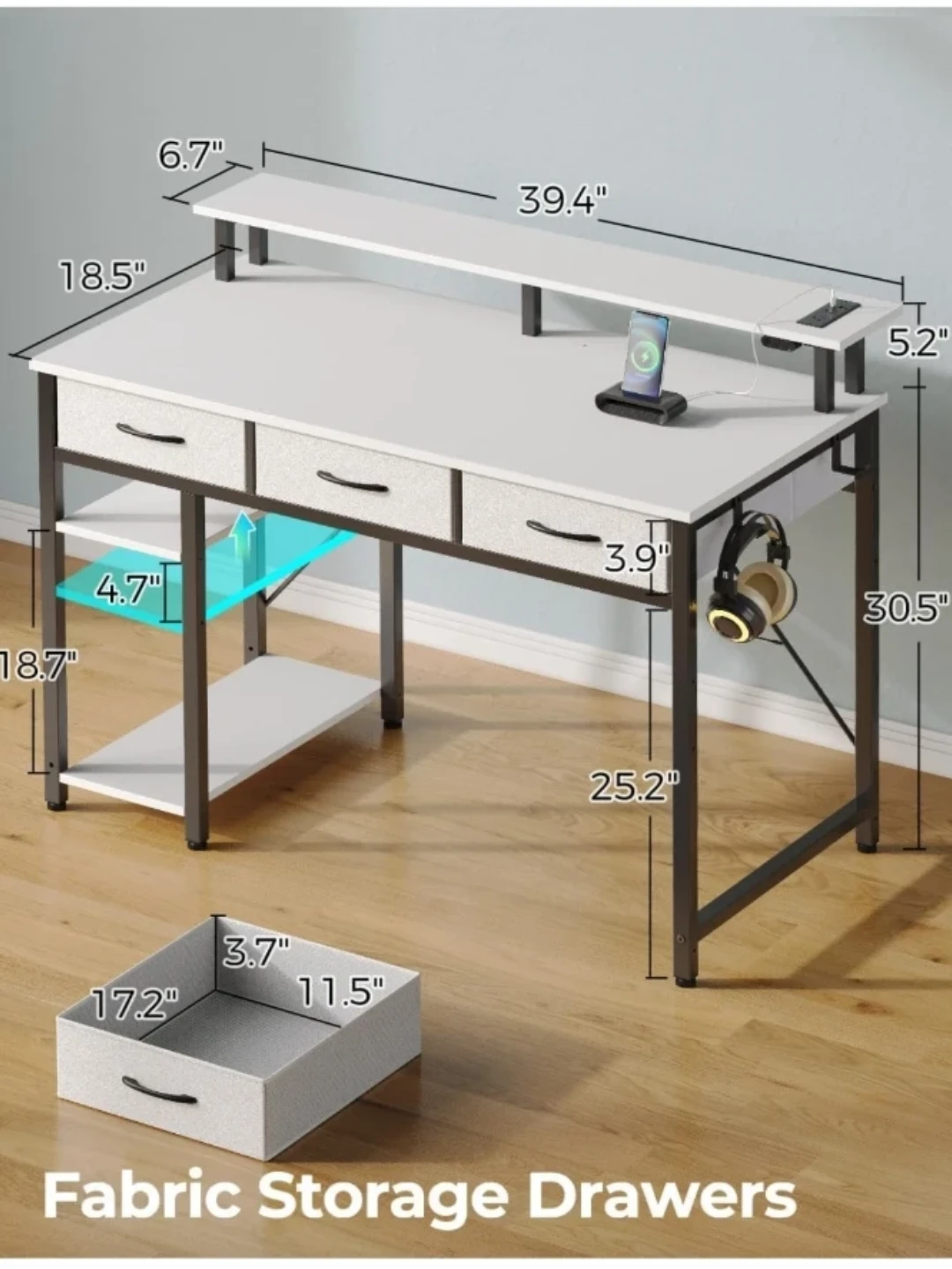 Gaming desk with RGB/outlets - photo 3