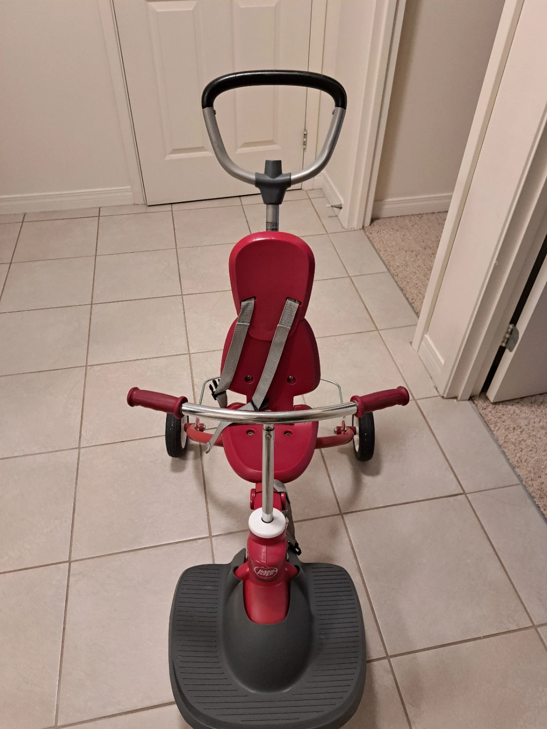 Radio Flyer Red Tricycle with Push Handle
