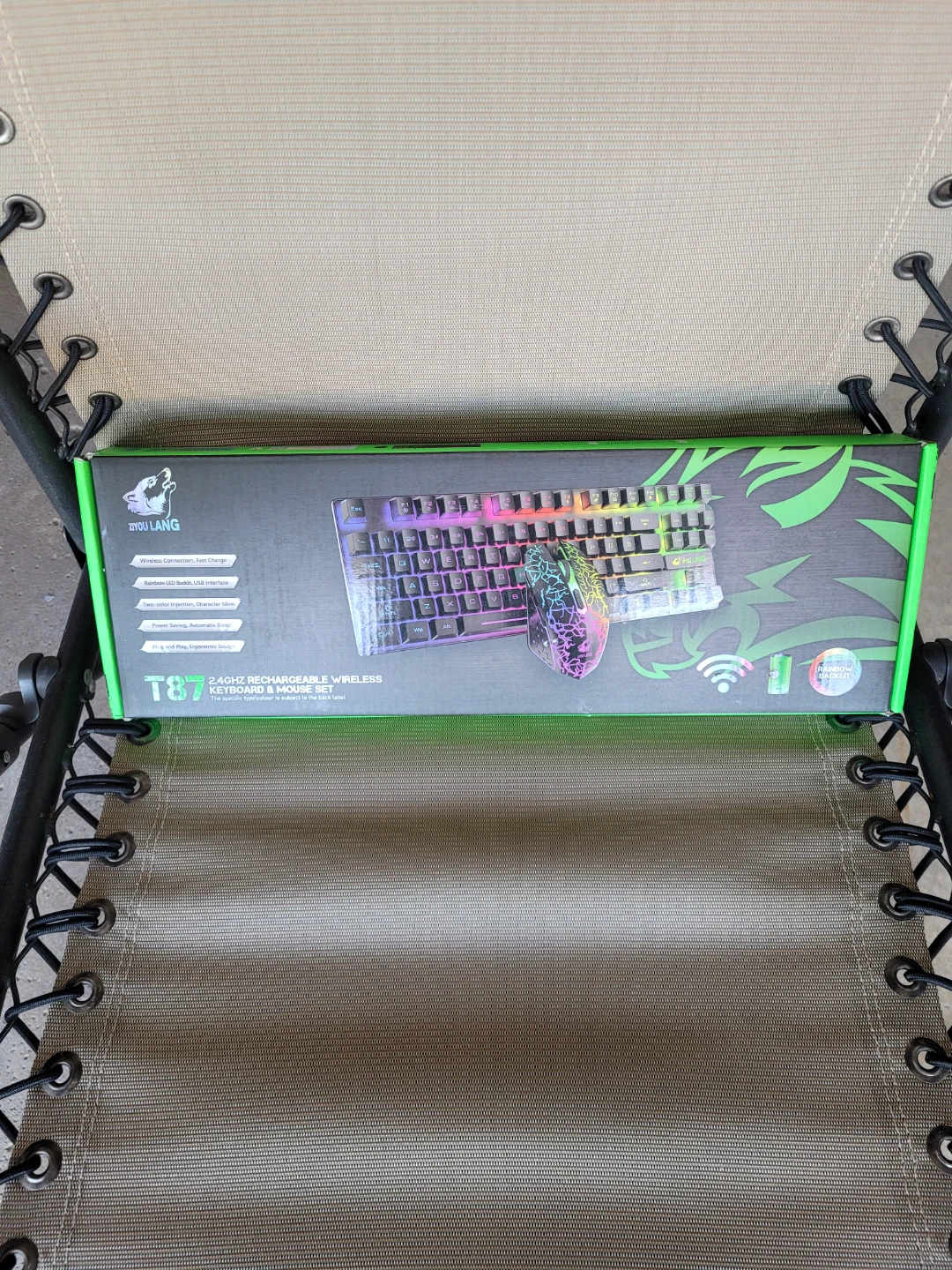 Ziyou Lang T87 2.4GHz Rechargeable Wireless Keyboard & Mouse Set