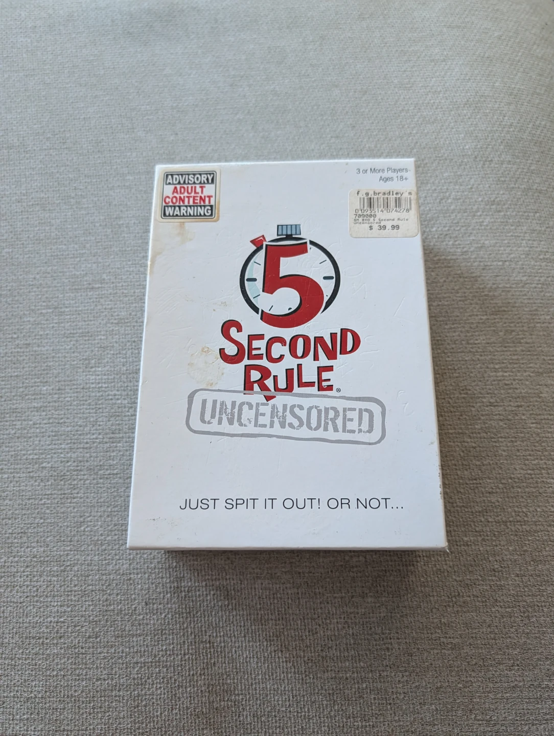 5 Second Rule Uncensored Version Card Game