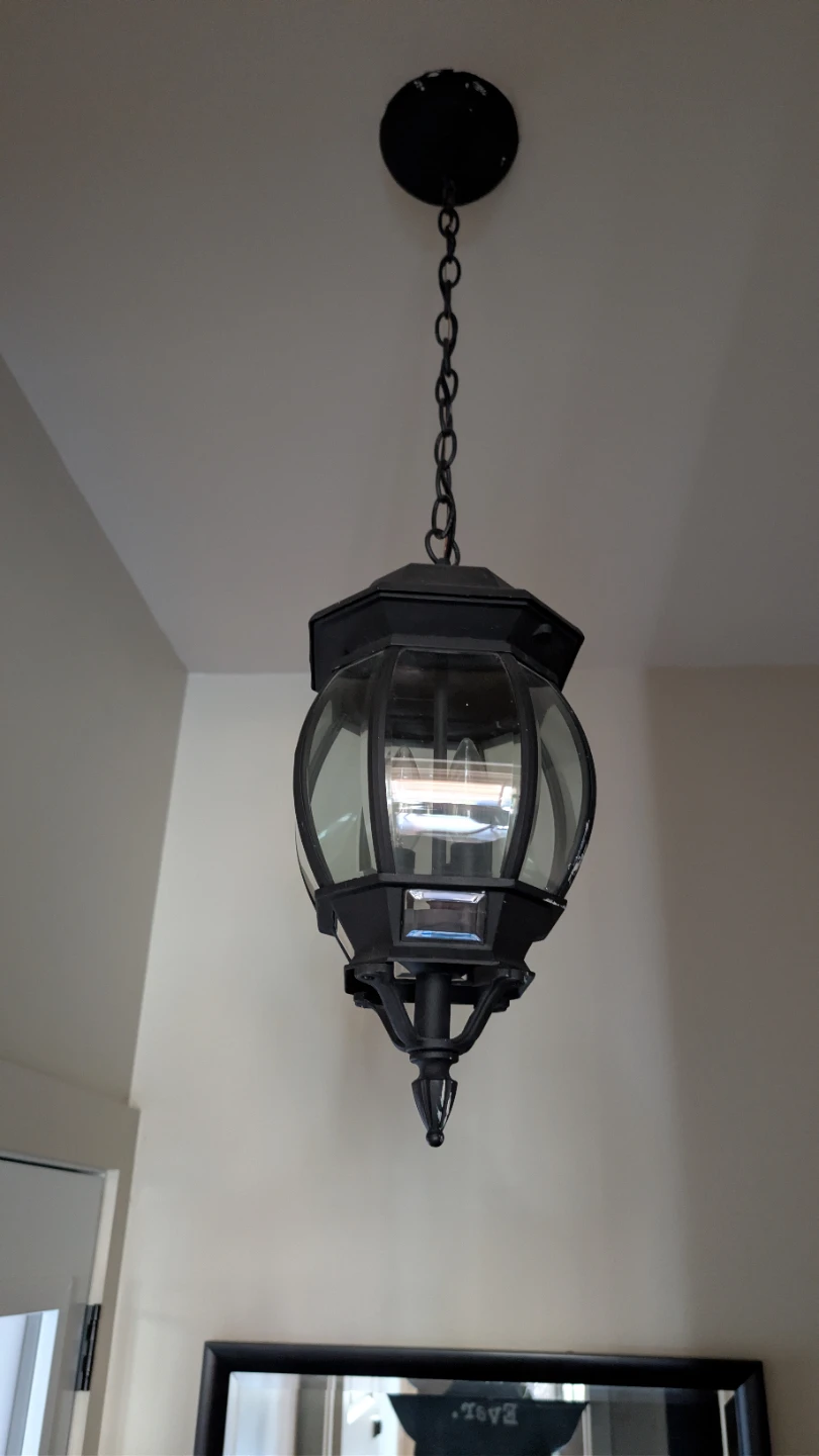 Black hanging lantern light fixture - photo 2